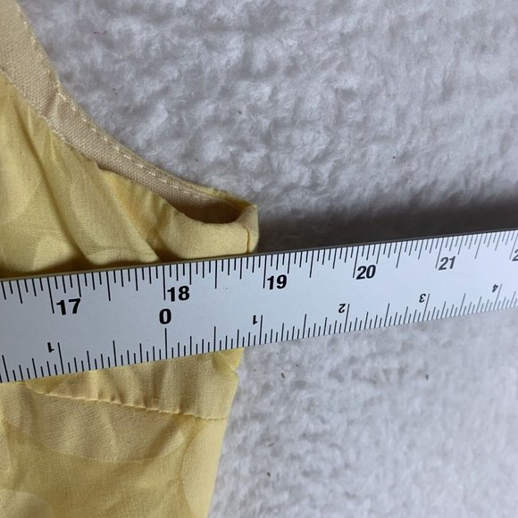 Rabbit Rabbit Rabbit Designs Dress Women's 10 Yellow Floral Front Button 8549 - Picture 7 of 9